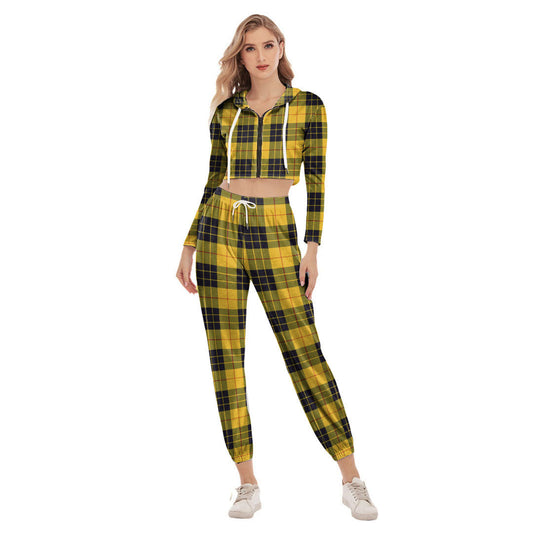 MacLeod of Lewis Ancient Tartan Plaid Crop Hoodie Sports Sets