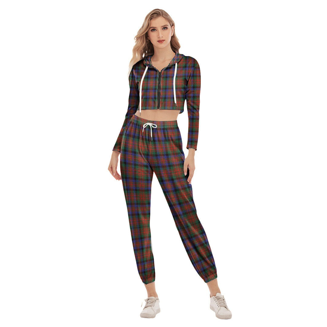 MacDuff Hunting Modern Tartan Plaid Crop Hoodie Sports Sets