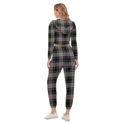 Moffat Modern Tartan Plaid Crop Hoodie Sports Sets