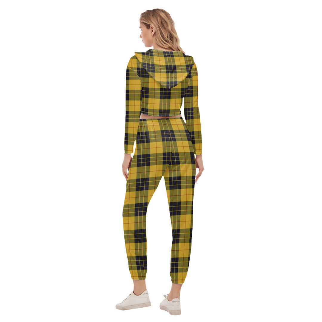 MacLeod of Lewis Ancient Tartan Plaid Crop Hoodie Sports Sets