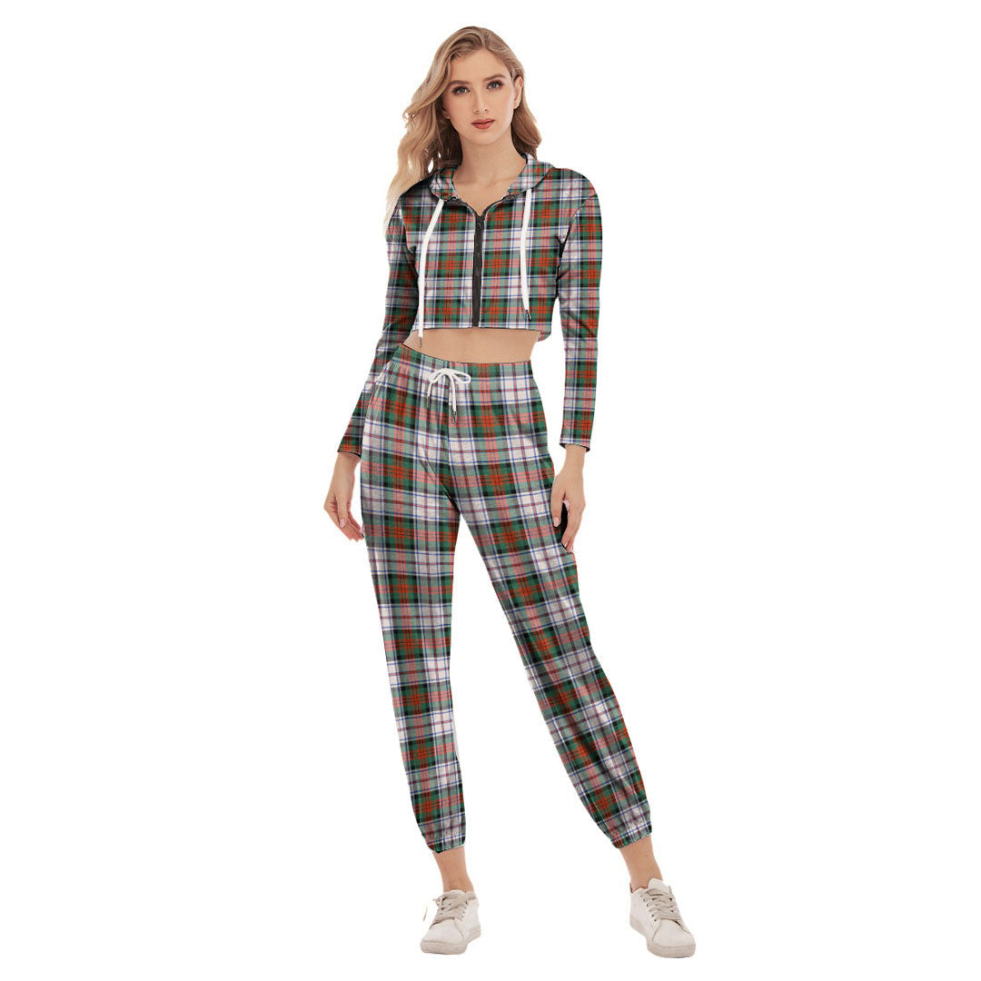 MacDuff Dress Ancient Tartan Plaid Crop Hoodie Sports Sets