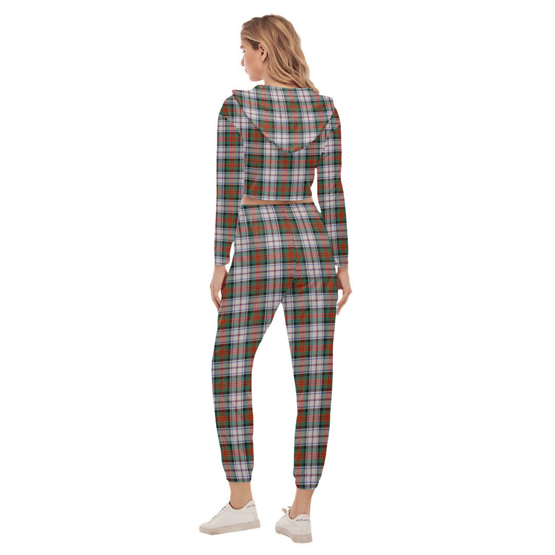 MacDuff Dress Ancient Tartan Plaid Crop Hoodie Sports Sets