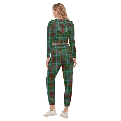 Gayre Tartan Plaid Crop Hoodie Sports Sets