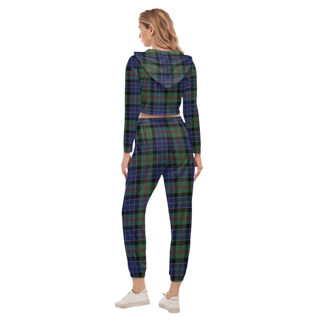 MacPhedran Tartan Plaid Crop Hoodie Sports Sets