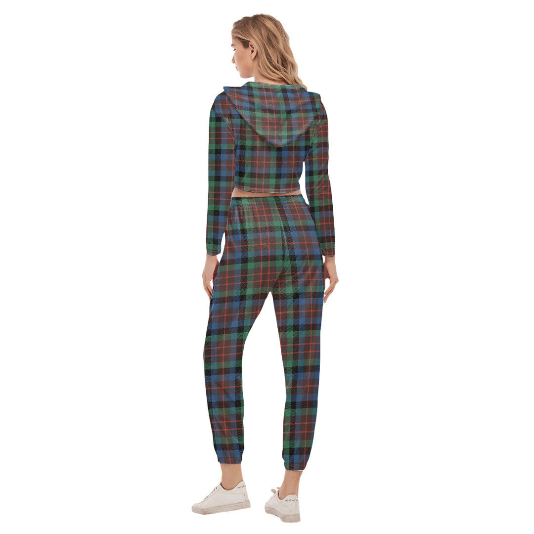 MacDuff Hunting Ancient Tartan Plaid Crop Hoodie Sports Sets