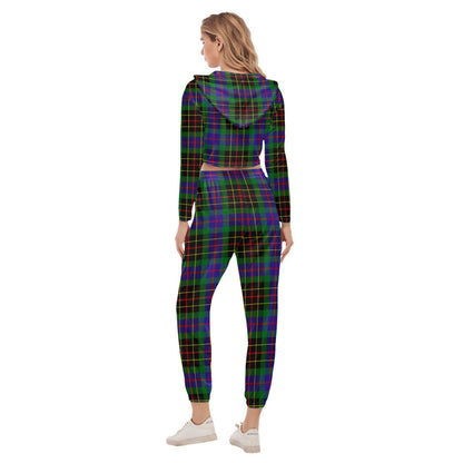 Brodie Hunting Modern Tartan Plaid Crop Hoodie Sports Sets