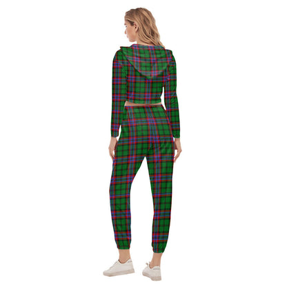 McGeachie Tartan Plaid Crop Hoodie Sports Sets