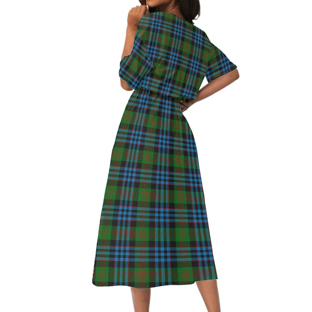 Newlands of Lauriston Tartan Crest Women's Elastic Waist Dress