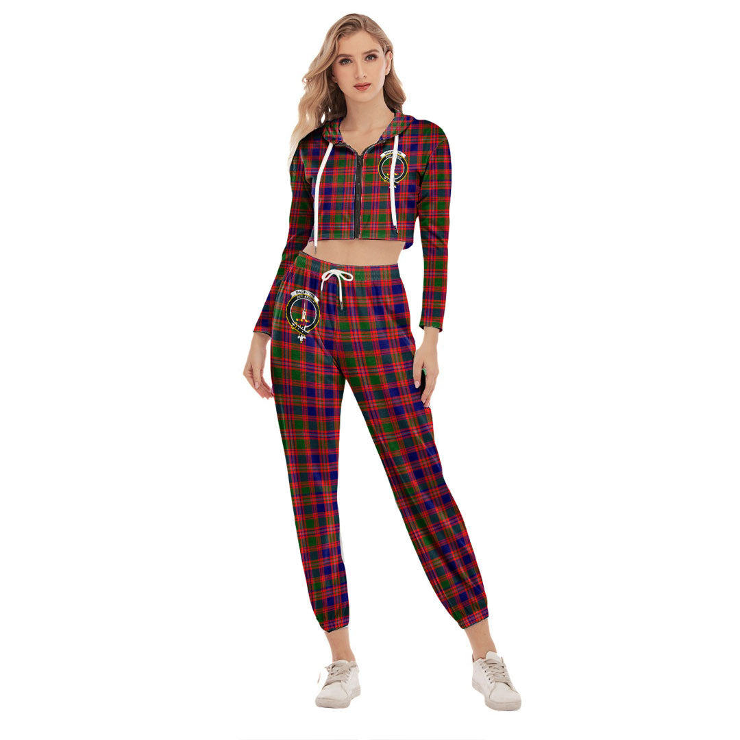 MacIntyre Modern Tartan Crest Crop Hoodie Sports Sets