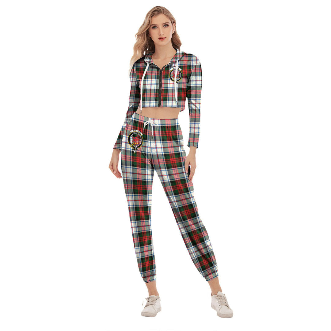 MacDuff Dress Modern Tartan Crest Crop Hoodie Sports Sets