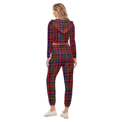 MacIntyre Modern Tartan Crest Crop Hoodie Sports Sets