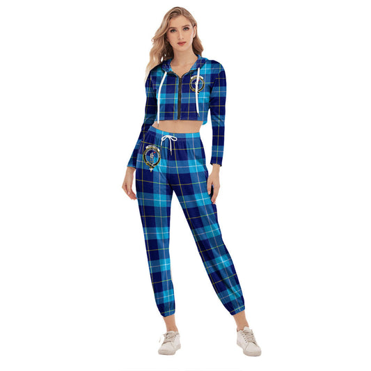 McKerrell Tartan Crest Crop Hoodie Sports Sets