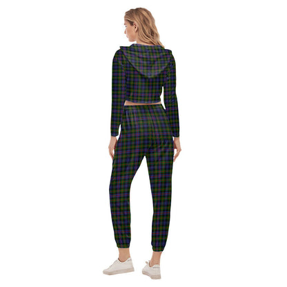 Murray of Atholl Modern Tartan Crest Crop Hoodie Sports Sets