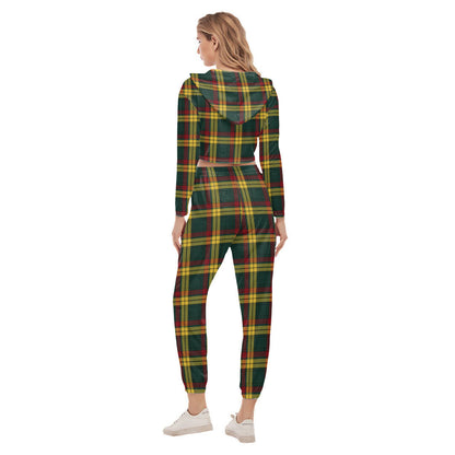 MacMillan Old Modern Tartan Crest Crop Hoodie Sports Sets