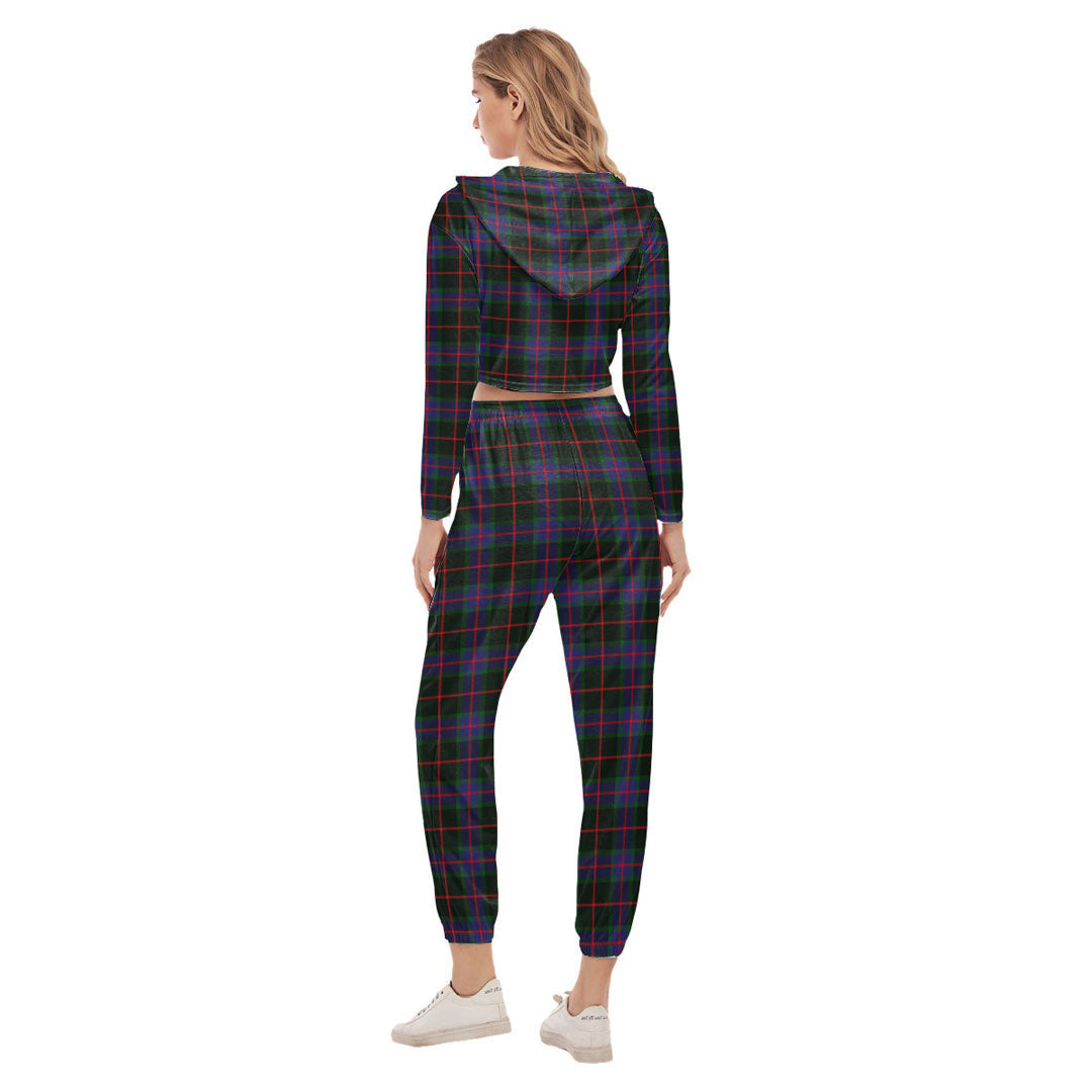 Nairn Tartan Crest Crop Hoodie Sports Sets