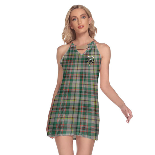 Craig Ancient Tartan Crest Round Neck Above Knee Dress