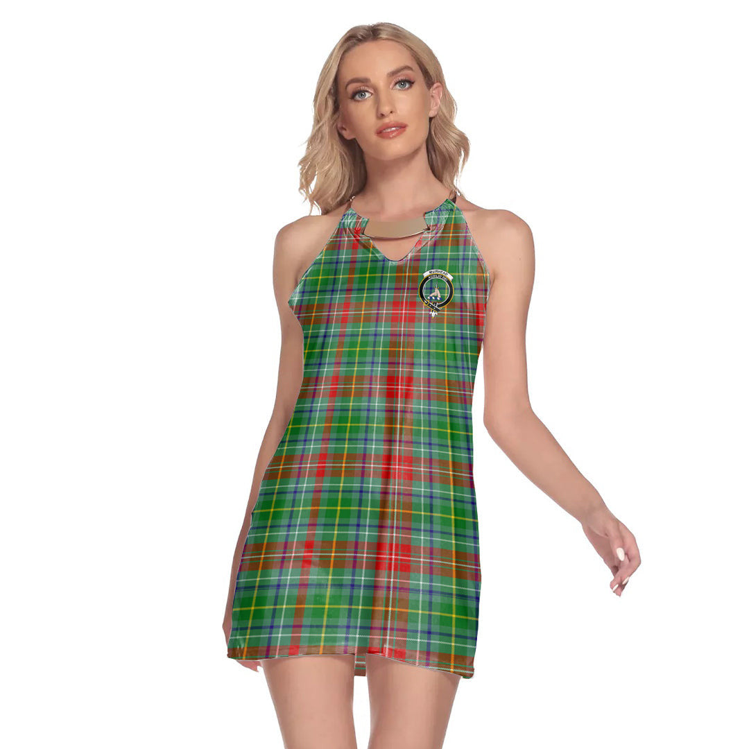 Muirhead Tartan Crest Round Neck Above Knee Dress