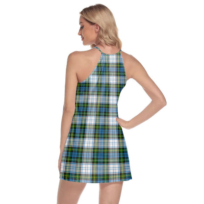 Campbell Dress Tartan Crest Round Neck Above Knee Dress