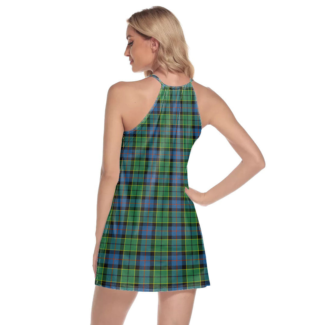 Forsyth Ancient Tartan Crest Round Neck Above Knee Dress