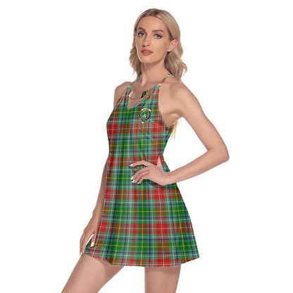 Muirhead Tartan Crest Round Neck Above Knee Dress