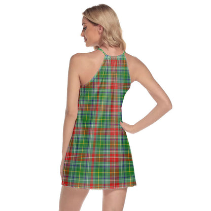 Muirhead Tartan Crest Round Neck Above Knee Dress