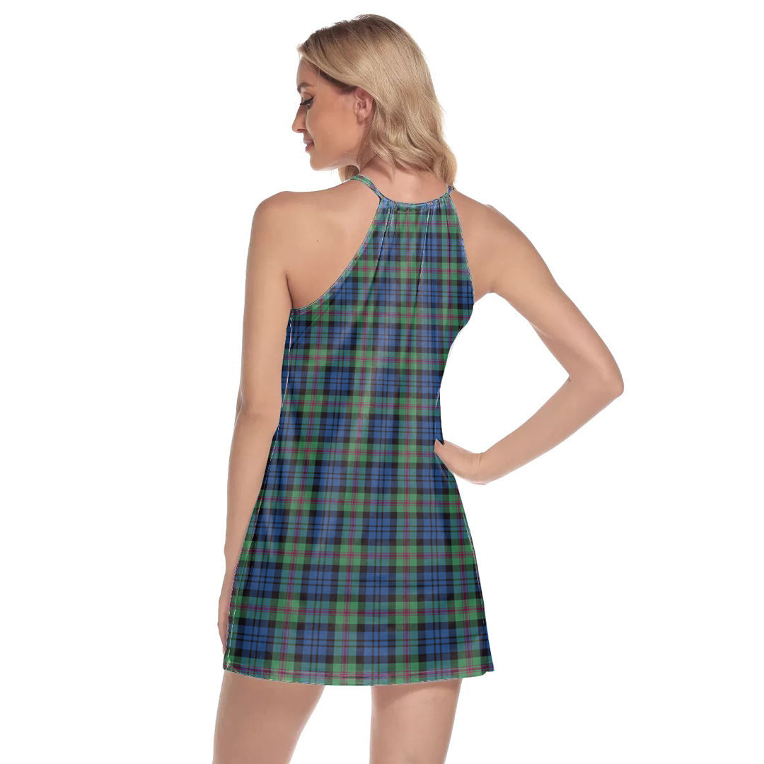 Baird Ancient Tartan Crest Round Neck Above Knee Dress