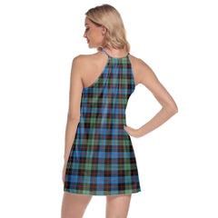 Guthrie Ancient Tartan Crest Round Neck Above Knee Dress