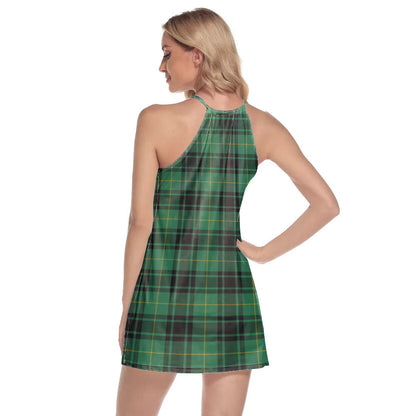 MacArthur Ancient Tartan Crest Round Neck Above Knee Dress