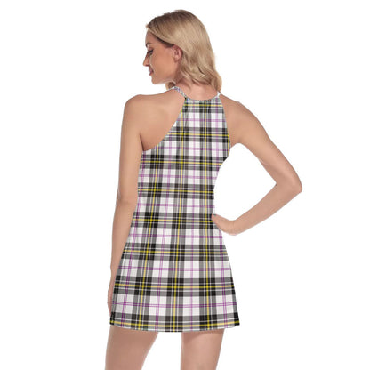 MacPherson Dress Modern Tartan Plaid Round Neck Above Knee Dress