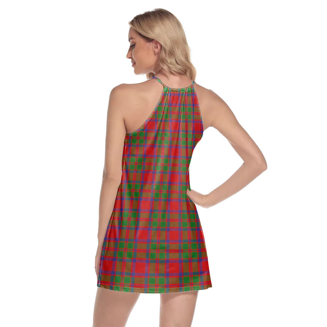 MacKintosh Modern Tartan Plaid Round Neck Above Knee Dress