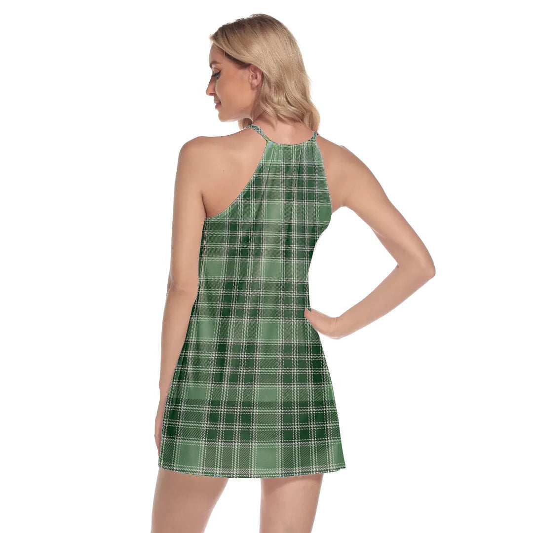 MacDonald Lord of the Isles Hunting Tartan Plaid Round Neck Above Knee Dress