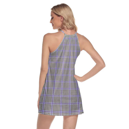 Sir Walter Scott Tartan Plaid Round Neck Above Knee Dress