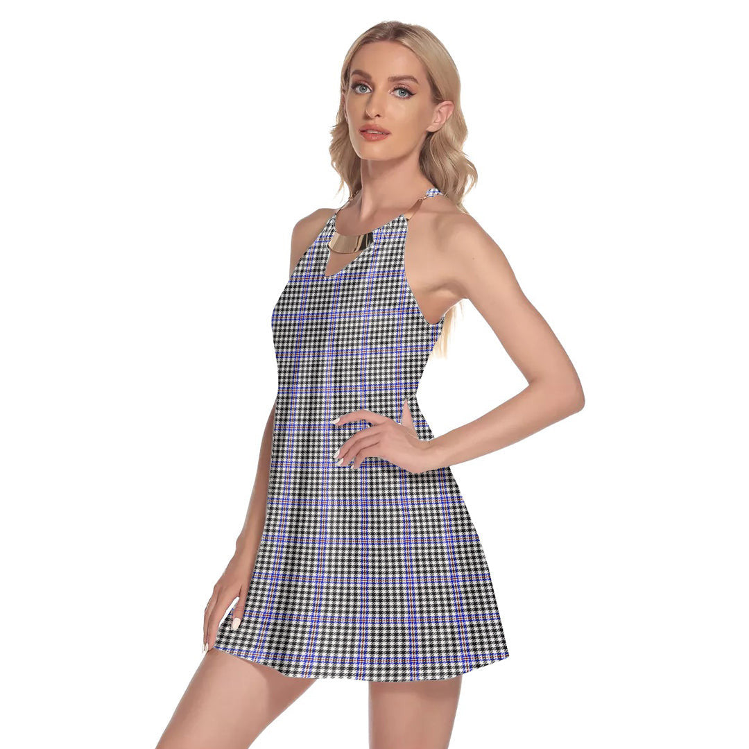 Sir Walter Scott Tartan Plaid Round Neck Above Knee Dress