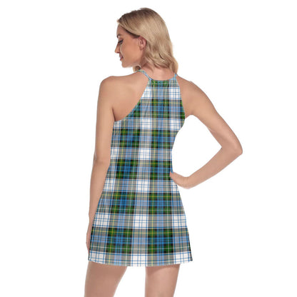 Campbell Dress Tartan Plaid Round Neck Above Knee Dress