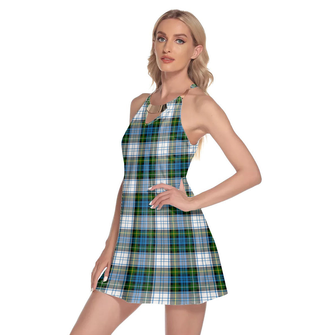 Campbell Dress Tartan Plaid Round Neck Above Knee Dress