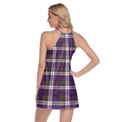 MacDonald Dress Modern Tartan Plaid Round Neck Above Knee Dress