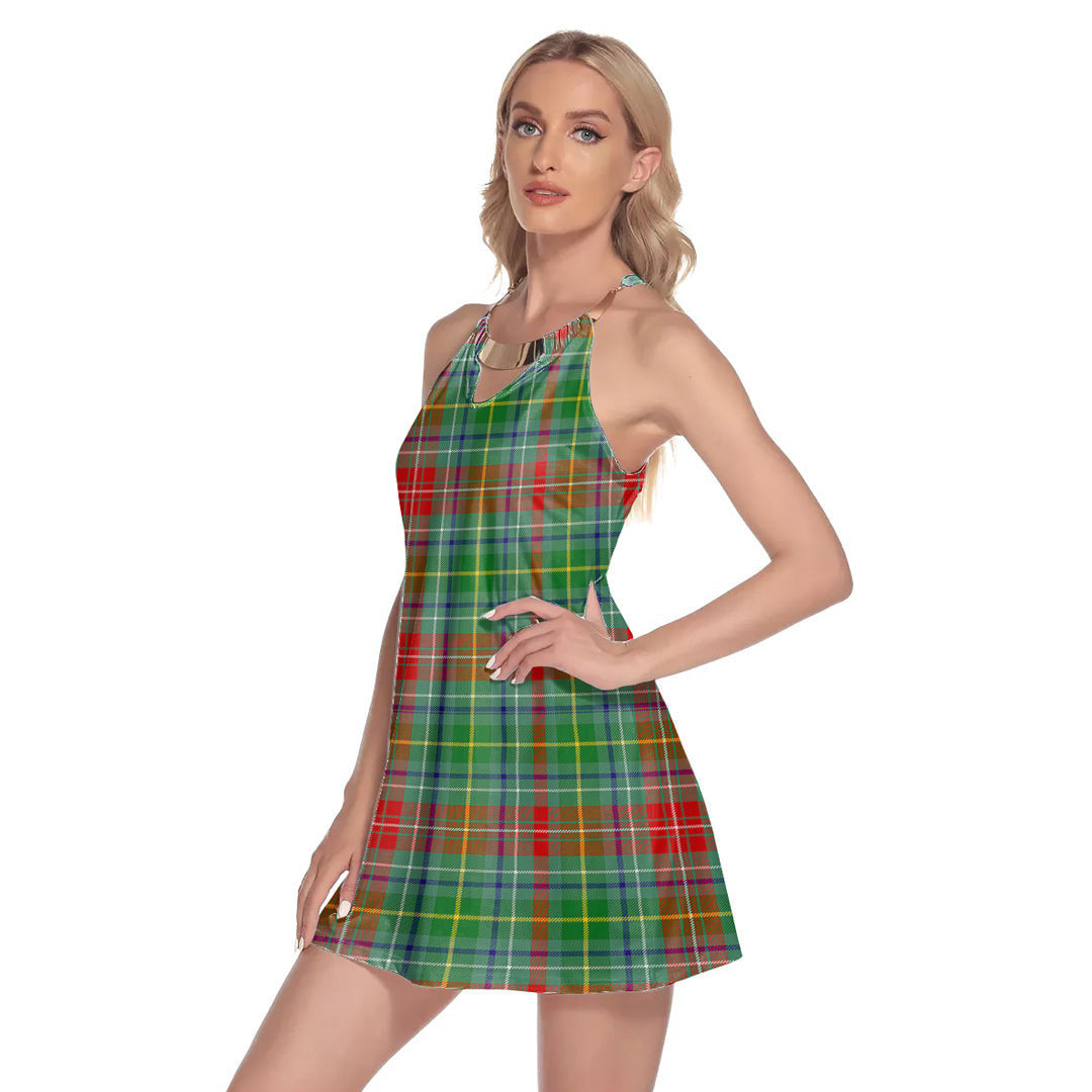 Muirhead Tartan Plaid Round Neck Above Knee Dress