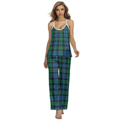 Blackwatch Ancient Tartan Plaid Cami Pajamas Sets
