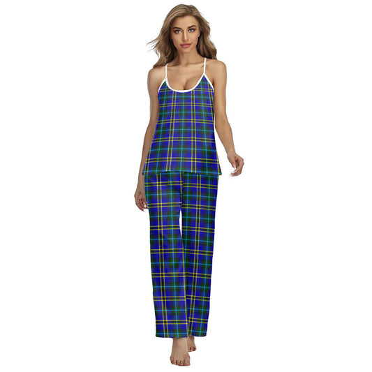 Weir Modern Tartan Plaid Cami Pajamas Sets