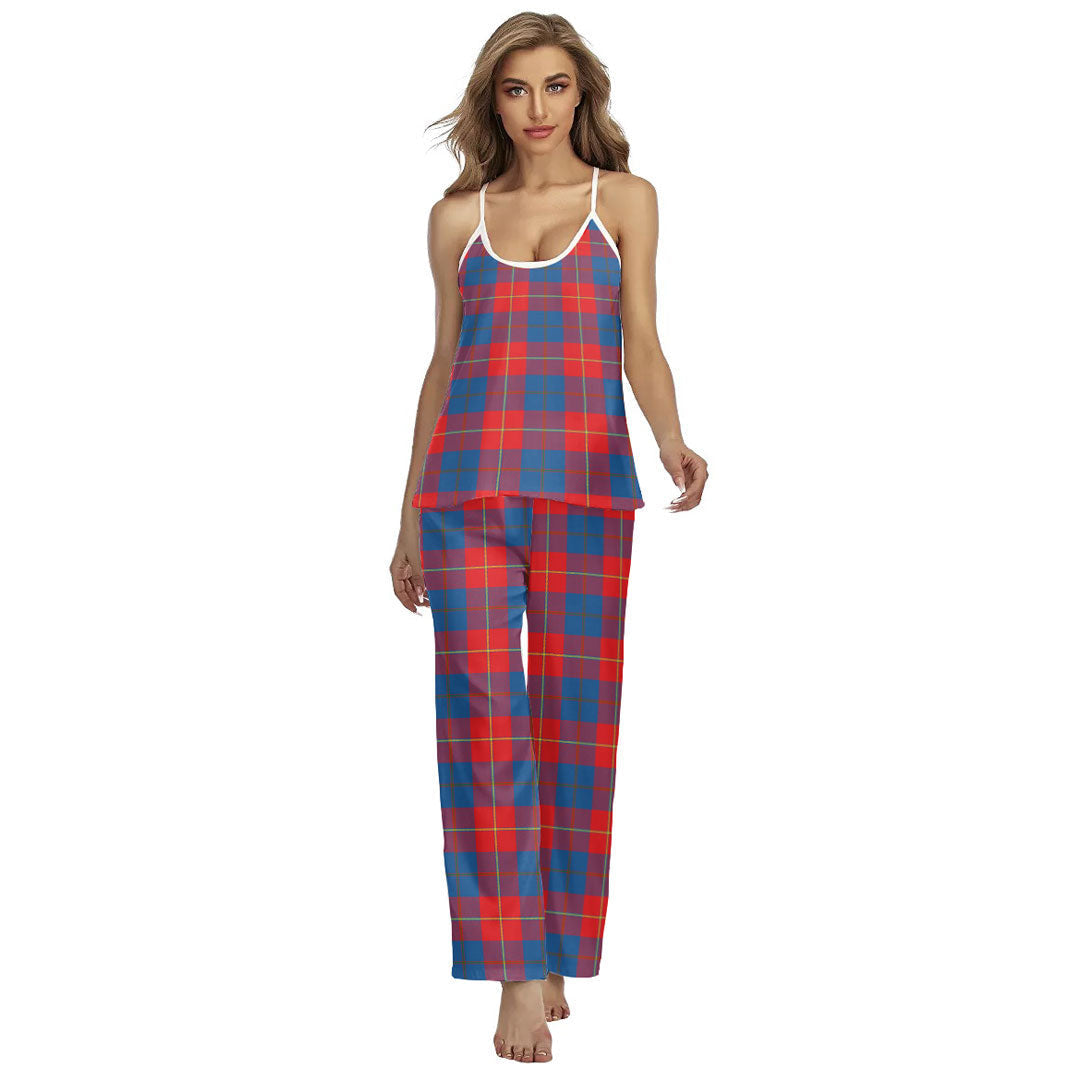 Galloway Red Tartan Plaid Cami Pajamas Sets