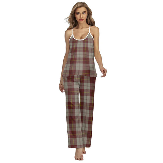 Cunningham Burgundy Dancers Tartan Plaid Cami Pajamas Sets