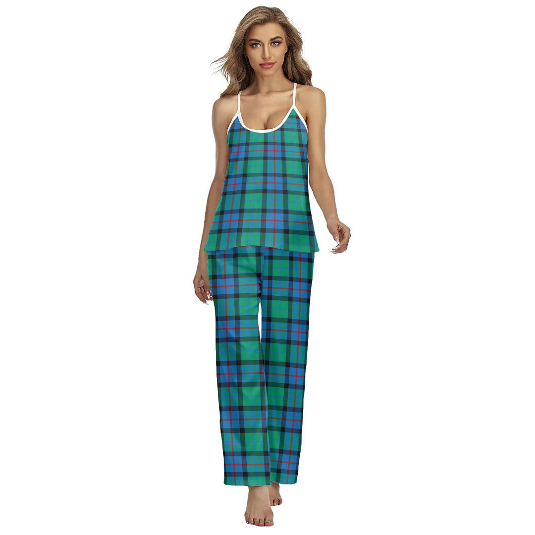 Flower Of Scotland Tartan Plaid Cami Pajamas Sets