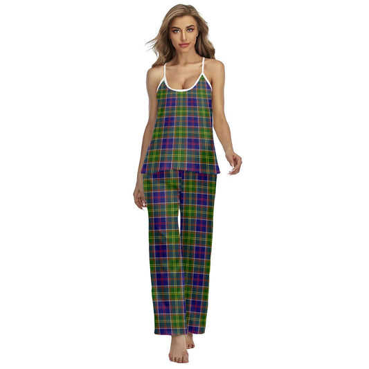 Ayrshire District Tartan Plaid Cami Pajamas Sets