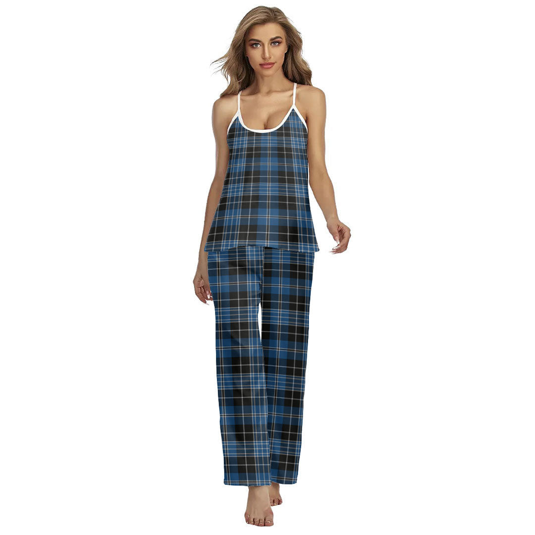 Clergy Blue Tartan Plaid Cami Pajamas Sets
