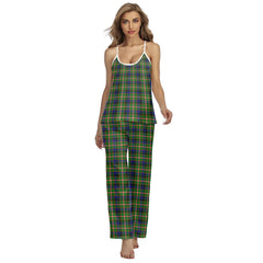 Reid Green Tartan Plaid Cami Pajamas Sets