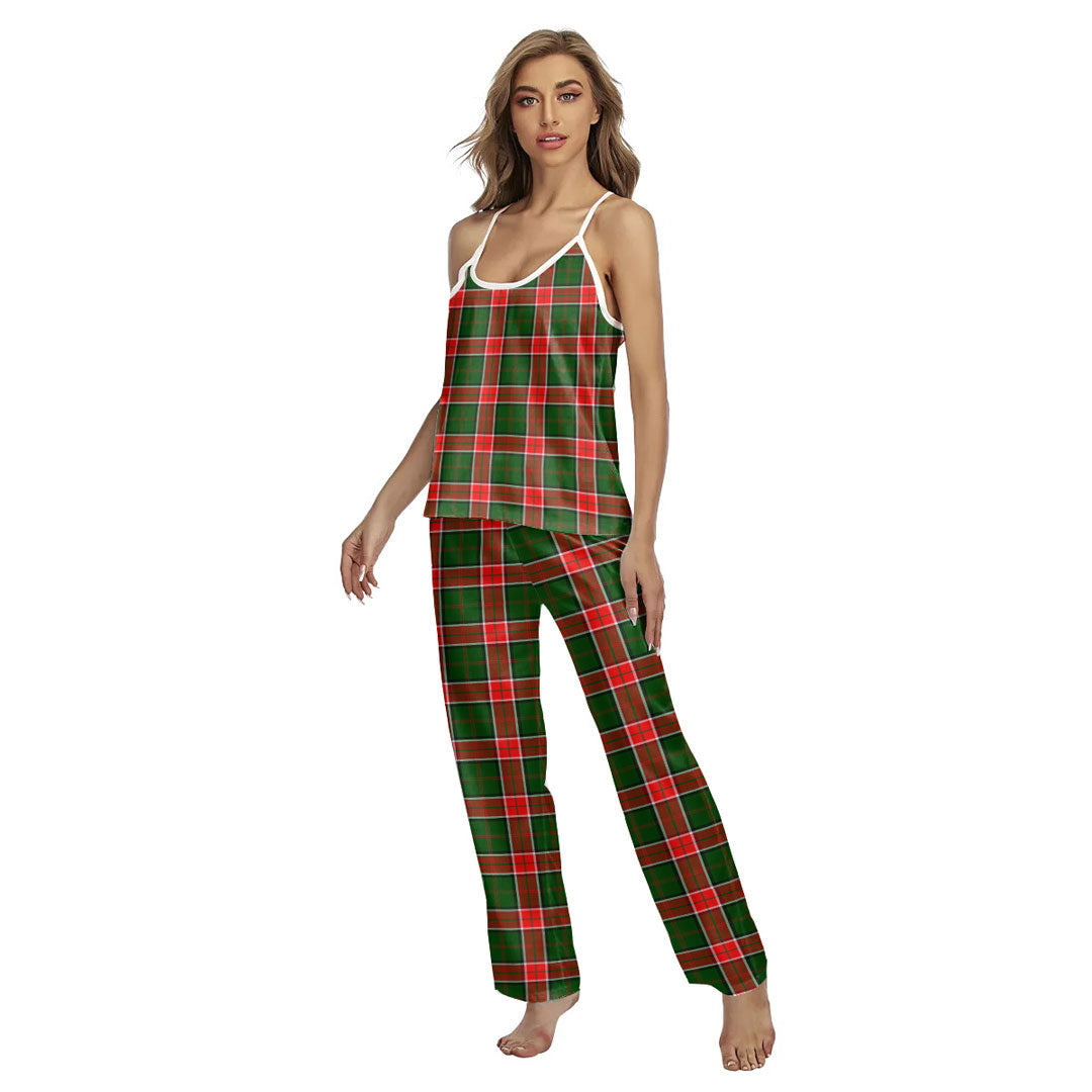 Pollock Modern Tartan Plaid Cami Pajamas Sets