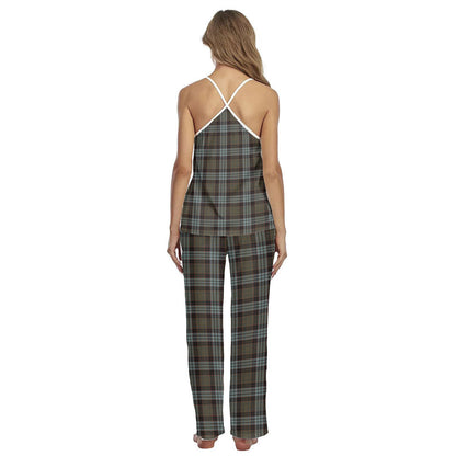 Stewart Old Weathered Tartan Plaid Cami Pajamas Sets