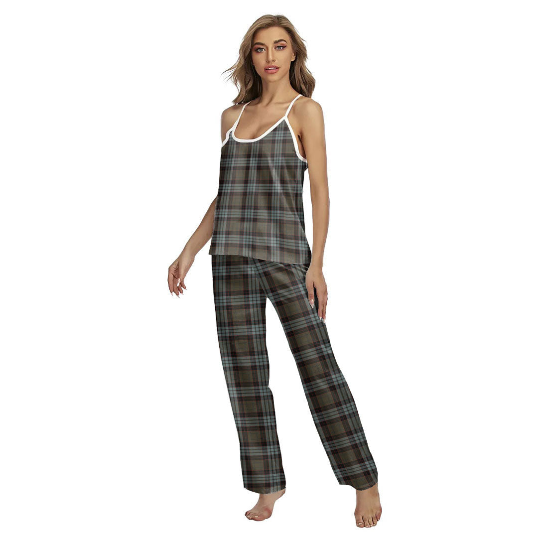 Stewart Old Weathered Tartan Plaid Cami Pajamas Sets