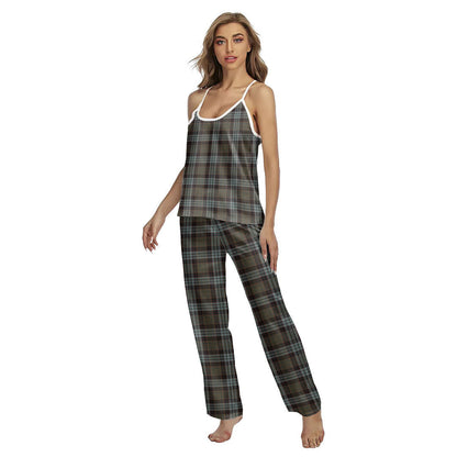 Stewart Old Weathered Tartan Plaid Cami Pajamas Sets