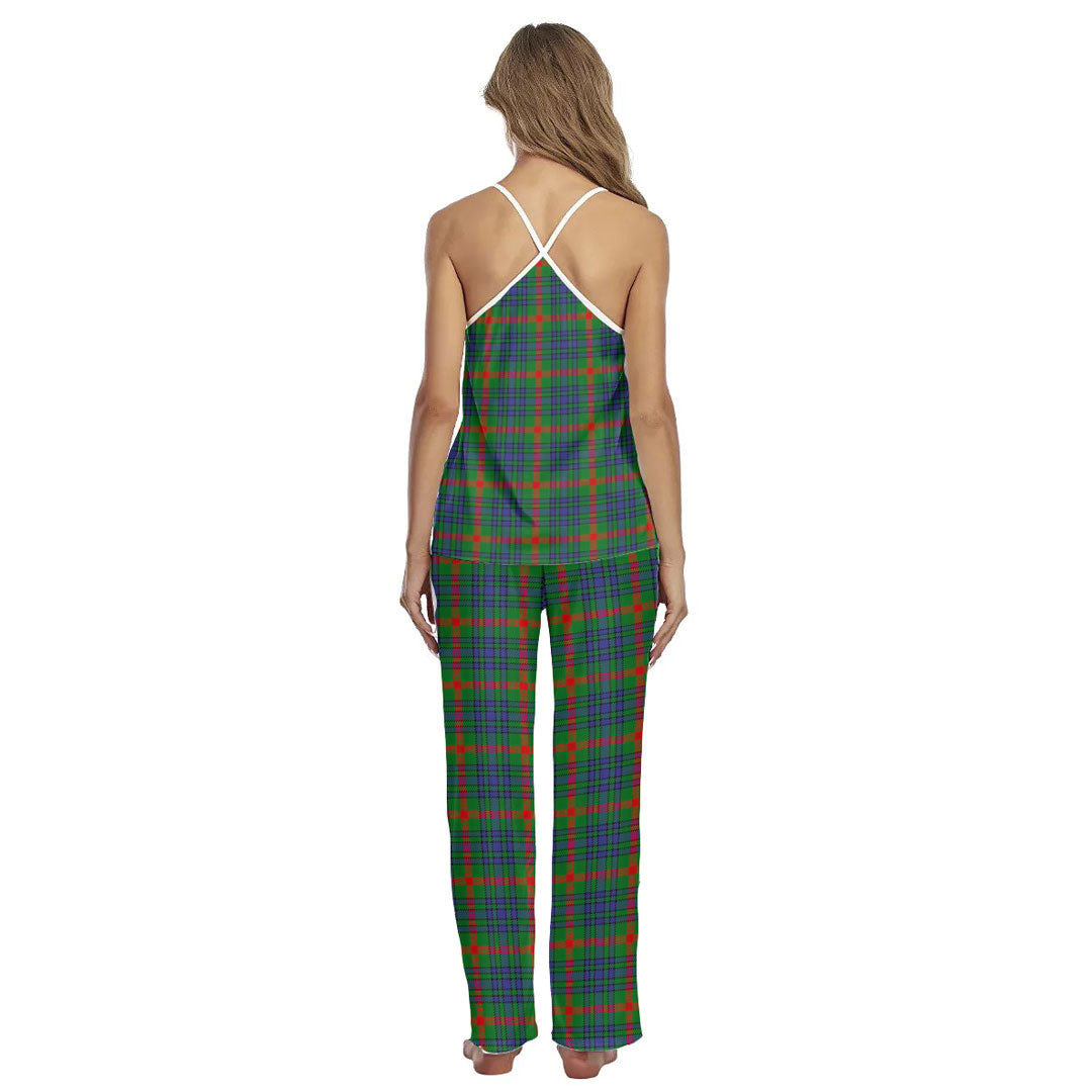 Aiton Tartan Plaid Cami Pajamas Sets